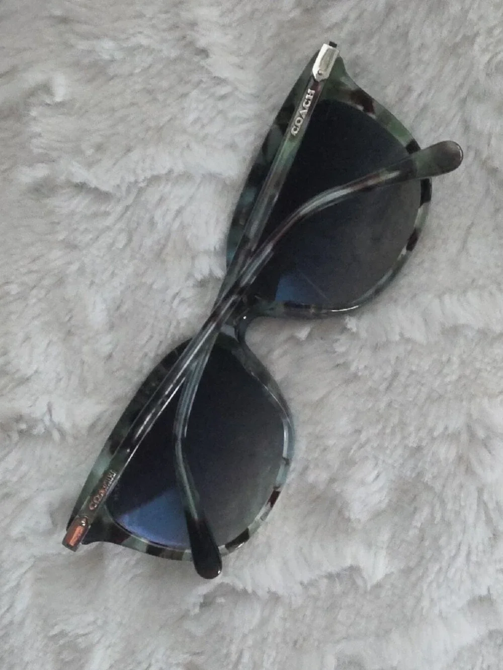 Coach Women's Green Tortoiseshell Sunglasses